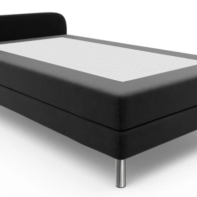 Jednolůžková postel s kovovými nožkami HENRYK COMFORT 2 - 80x200, antracitová