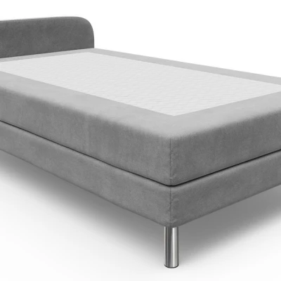 Jednolůžková postel s kovovými nožkami HENRYK COMFORT 2 - 80x200, šedá