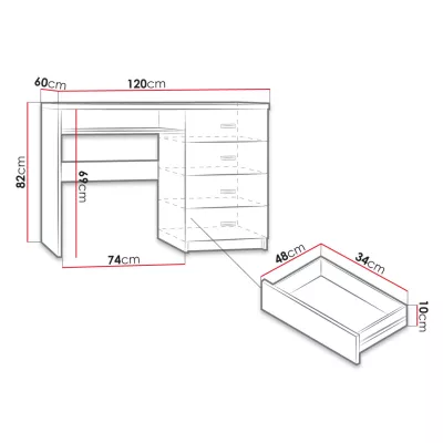PC stolek BESS - jasan světlý