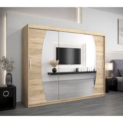 Šatní skříň NATALIE - šířka 250 cm, dub sonoma