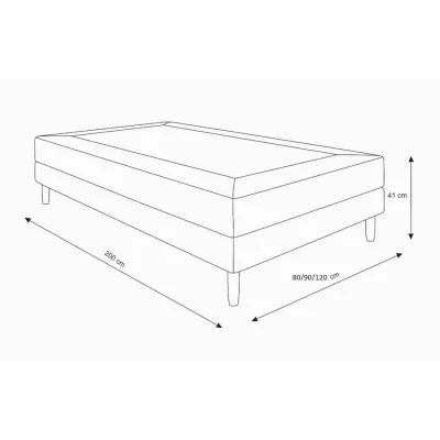 Jednolůžková postel HENRYK COMFORT 1 - 90x200, šedá