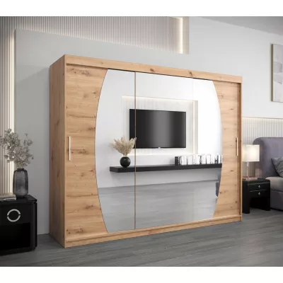 Šatní skříň NATALIE - šířka 250 cm, dub artisan