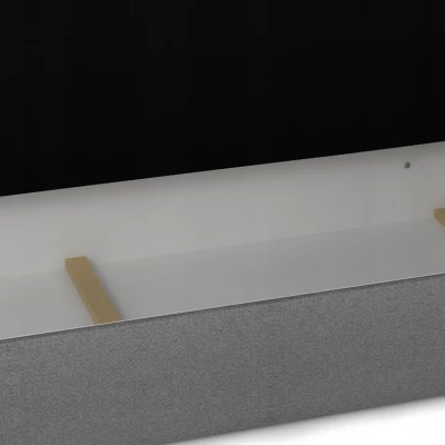 Jednolůžková čalouněná postel HENIO COMFORT - 120x200, tmavě hnědá