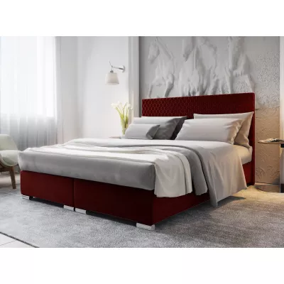 Manželská čalouněná postel HENIO - 200x200, červená