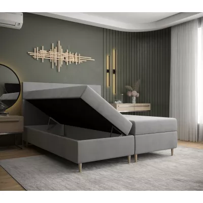 Boxspringová postel ANGELES COMFORT - 160x200, tmavě šedá