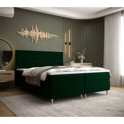 Boxspringová postel ANGELES COMFORT - 160x200, tmavě zelená