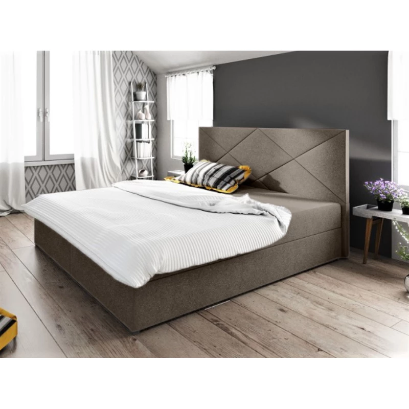 Manželská postel s úložným prostorem STIG 4 - 160x200, světle hnědá