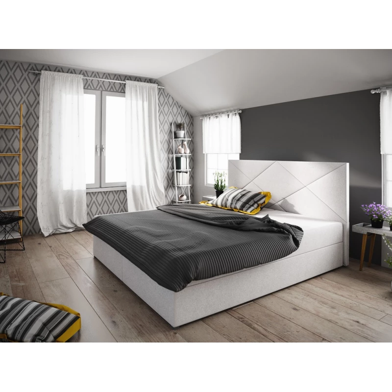 Manželská postel s úložným prostorem STIG 4 - 200x200, béžová