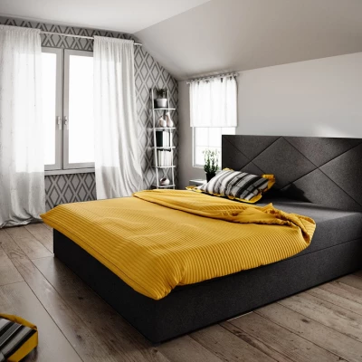 Manželská postel s úložným prostorem STIG COMFORT 4 - 180x200, černá