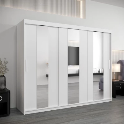 Skříň s posuvnými dveřmi DORA - šířka 250 cm, bílá