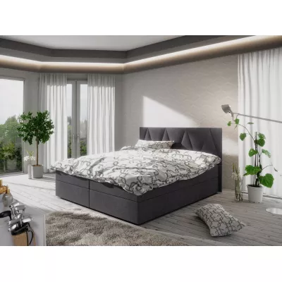 Manželská postel s úložným prostorem STIG COMFORT 3 - 180x200, šedá