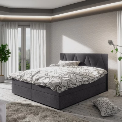 Manželská postel s úložným prostorem STIG COMFORT 3 - 160x200, šedá