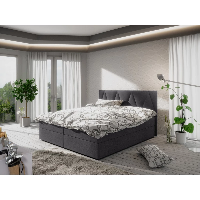 Jednolůžková postel s úložným prostorem STIG COMFORT 3 - 120x200, šedá