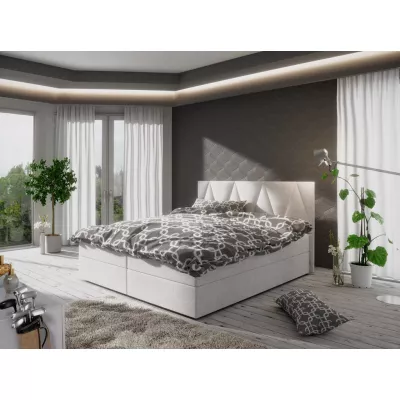 Manželská postel s úložným prostorem STIG COMFORT 3 - 200x200, béžová