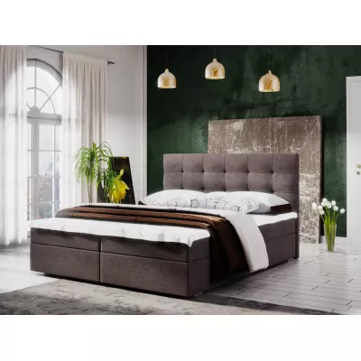 Manželská postel s úložným prostorem STIG COMFORT 5 - 180x200, hnědá