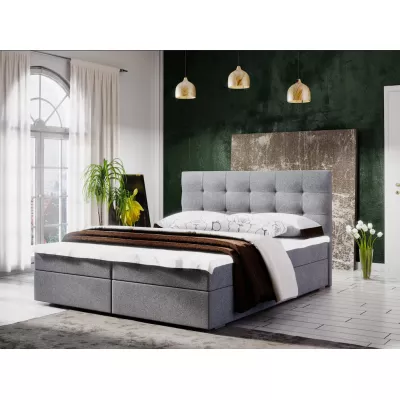 Manželská postel s úložným prostorem STIG COMFORT 5 - 140x200, světle šedá
