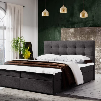 Manželská postel s úložným prostorem STIG COMFORT 5 - 200x200, šedá