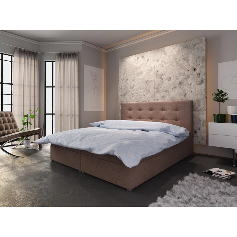 Manželská postel s úložným prostorem STIG COMFORT 6 - 160x200, hnědá