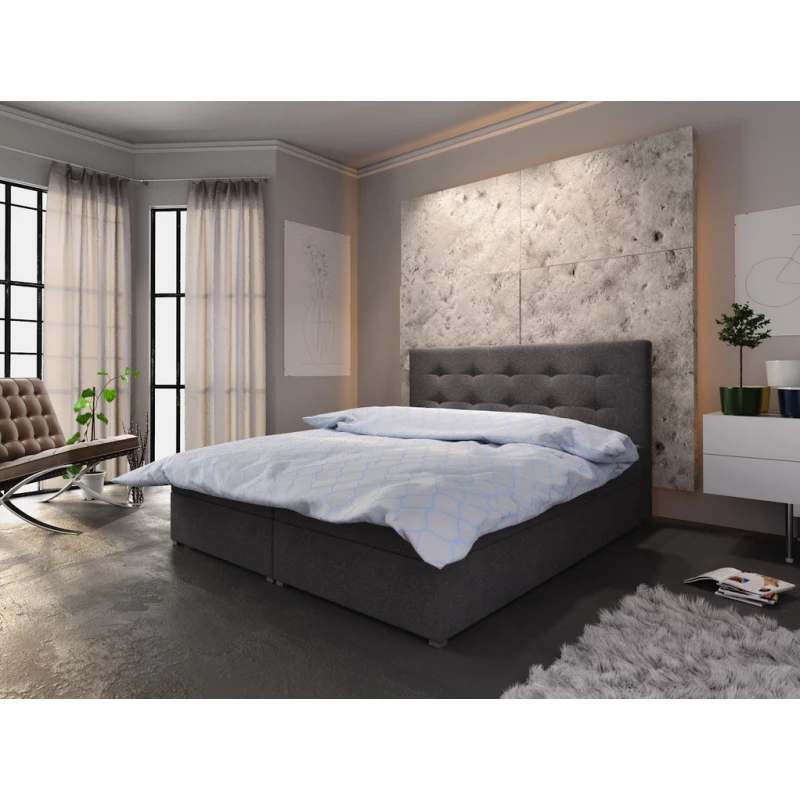 Manželská postel s úložným prostorem STIG COMFORT 6 - 180x200, černá