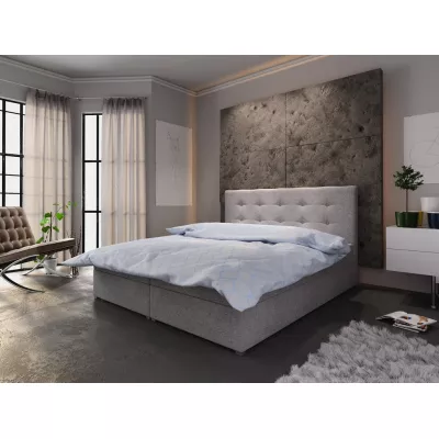 Manželská postel s úložným prostorem STIG COMFORT 6 - 160x200, světle šedá