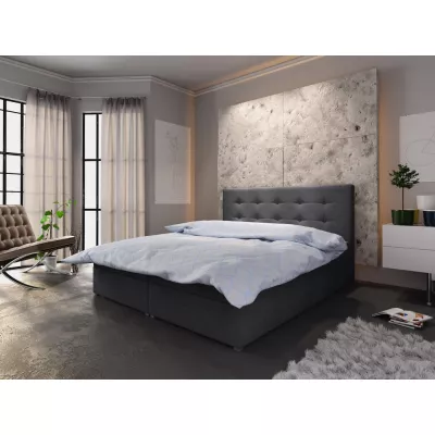 Manželská postel s úložným prostorem STIG COMFORT 6 - 200x200, šedá
