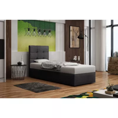 Čalouněná postel s úložným prostorem DELILAH 2 COMFORT - 90x200, pravá, šedá