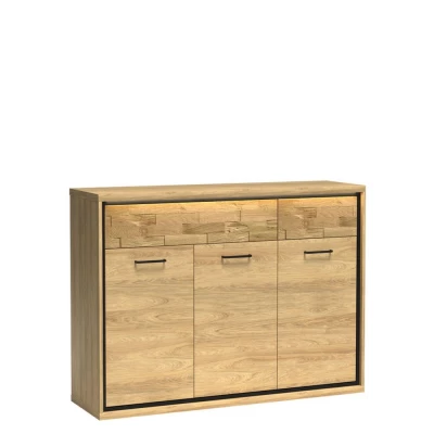 Kombinovaná komoda GINETTE - ořech hikora / dub