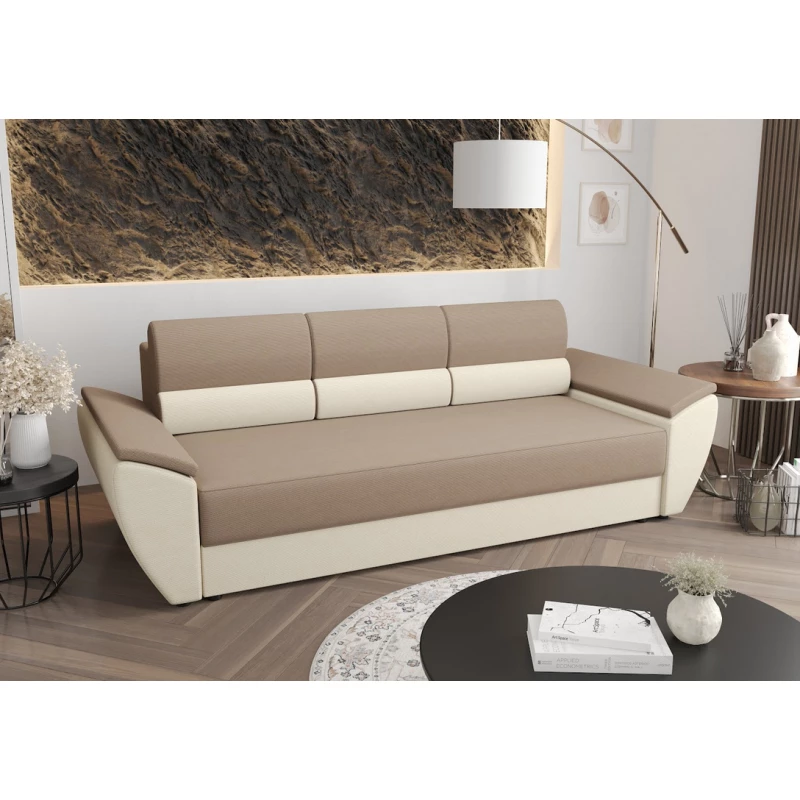 Rozkládací pohovka OPHELIA - béžová / béžová