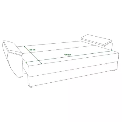 Rozkládací pohovka OPHELIA - černá / červená