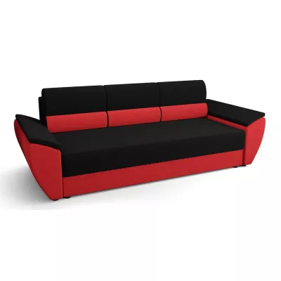 Rozkládací pohovka OPHELIA - černá / červená