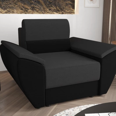 Stylové křeslo OPHELIA - tmavě šedé / černé