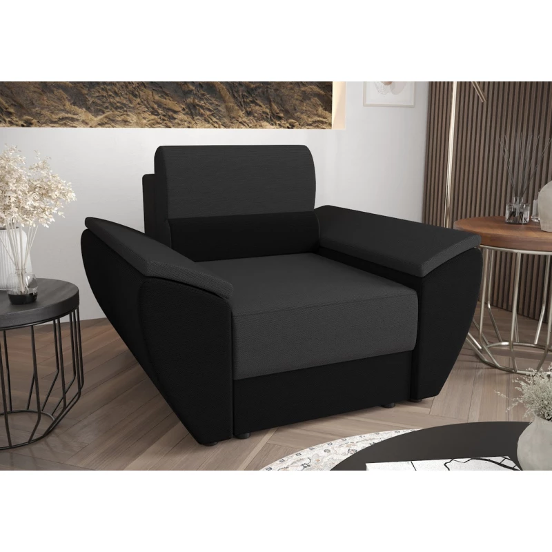 Stylové křeslo OPHELIA - tmavě šedé / černé