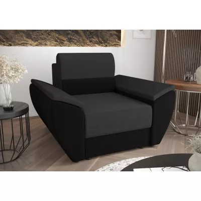 Stylové křeslo OPHELIA - tmavě šedé / černé