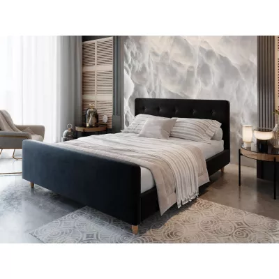 Manželská čalouněná postel NESSIE - 160x200, černá