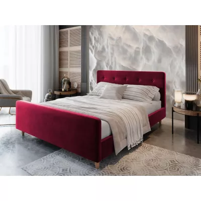Jednolůžková čalouněná postel NESSIE - 90x200, červená