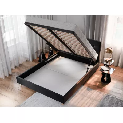 Jednolůžková postel s úložným prostorem NOOR - 120x200, černá