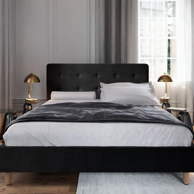 Manželská postel s úložným prostorem NOOR - 160x200, černá