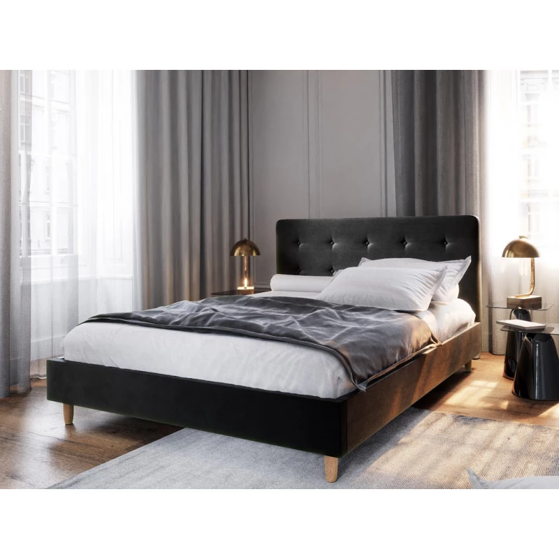 Manželská postel s úložným prostorem NOOR - 180x200, černá