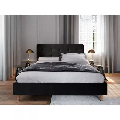 Čalouněná manželská postel NOOR - 140x200, černá