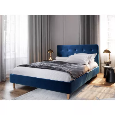 Čalouněná manželská postel NOOR - 160x200, modrá