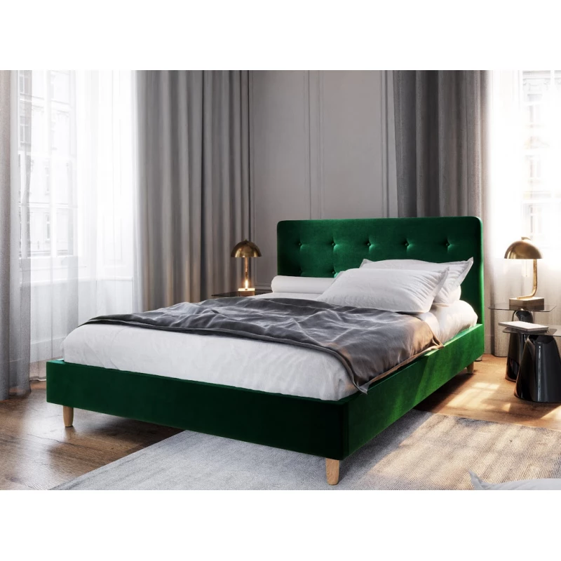 Manželská postel s úložným prostorem NOOR 2 - 160x200, zelená