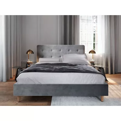 Manželská postel s úložným prostorem NOOR - 140x200, světle šedá