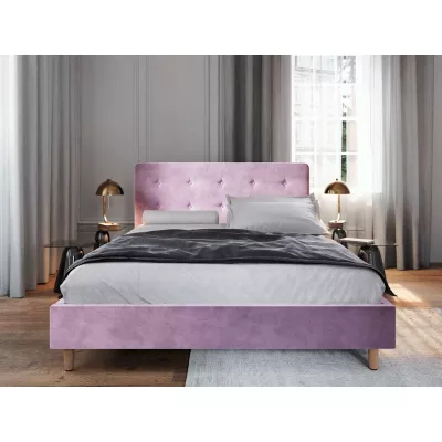 Čalouněná manželská postel NOOR - 160x200, růžová