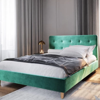 Manželská postel s úložným prostorem NOOR 2 - 180x200, tyrkysová
