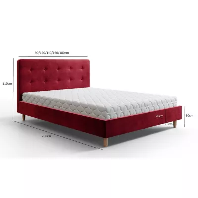 Jednolůžková postel s úložným prostorem NOOR 2 - 90x200, tmavě hnědá