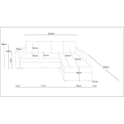 Rohová sedací souprava s opěrkami SANVI - hnědá / tmavě hnědá