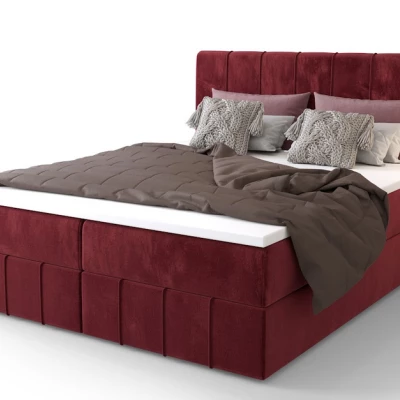 Boxspringová postel s úložným prostorem MADLEN - 120x200, červená