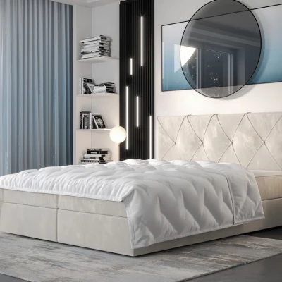 Hotelová postel s úložným prostorem LILIEN - 120x200, béžová