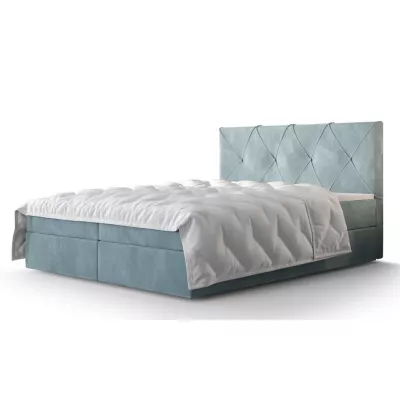 Hotelová postel s úložným prostorem LILIEN COMFORT - 160x200, světle modrá