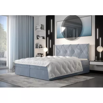 Hotelová postel s úložným prostorem LILIEN COMFORT - 120x200, modrá